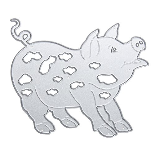 Amazingdeal365 Schweinebaby Metall Form Schablonen Schneiden DIY Dekor Sammelalbum Karten Buchzeichen Lesezeichen als Geschenk für Freunde Geburtstag Kinder,Kindergarten Hobby Schule Handarbeit Unterricht usw. Ein tolles Geschenk!