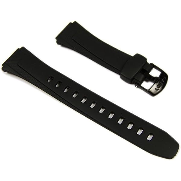Diloy Cinturino Orologio Nero In Resina PU 18mm Per Casio F-200W Serie