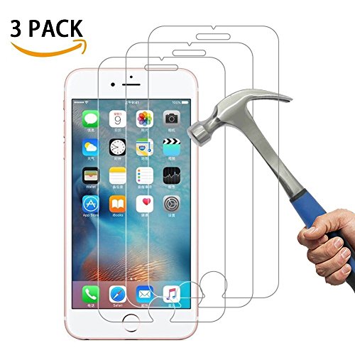 [3-Pièces] Verre Trempé iPhone 8 / 7 / 6S / 6 , Enshant iPhone 8 / 7 / 6S / 6Verre Trempé Protection écran Protecteur d'écran Résistant aux éraflures,iPhone 8 / 7 / 6S / 6Vitre Film