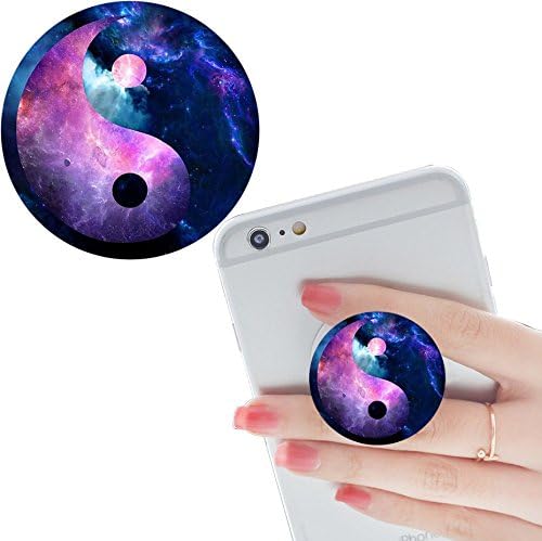 clips &amp; stands Smart phones and Tablets hobby Bracket Expanding Stand Grip pop Multi-function Mounts and Mount cellular iphone ipad Holder for automobiles socket Collapsible black galaxy yinyang