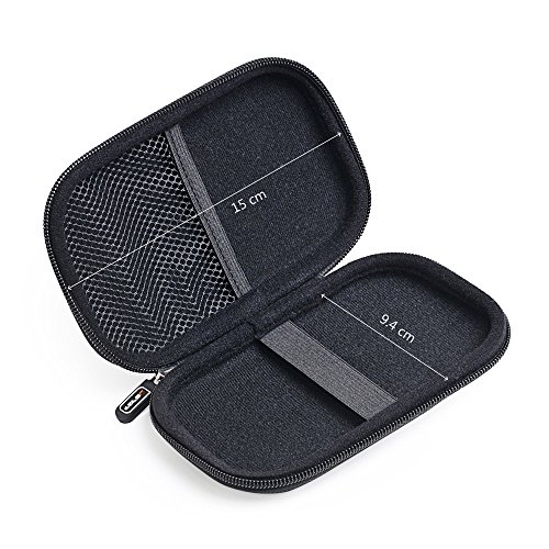 JSVER 2,5″ HDD Case, Festplattentasche Schutztasche Schutzbox EVA Wasserdicht Stoßsichere für 2,5 Zoll Externe Festplatten und SSD Kamera GPS Externe Batterie-Satz - 4