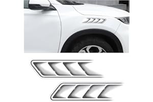 Kit JNNJ de Ventilación para Capó del Coche - 2 Piezas con Cubierta Protectora para Rejilla de Entrada de Aire, Toma Decorativa