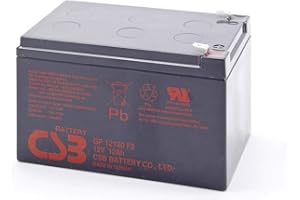 CSB Battery GP 12120 Standby GP12120F2 - Batteria al piombo 12 V, 12 Ah, 12 Ah al piombo (AGM) (larghezza x altezza x profondità) 151 x 100 x 98 mm, spina piatta 6,35 mm
