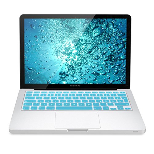 kwmobile Tastaturschutz Apple MacBook Air 13“/ Pro Retina 13“/ 15“ – QWERTZ Silikon Laptop Tastaturfolie – Notebook Tastaturschutzfolie Türkis - 4