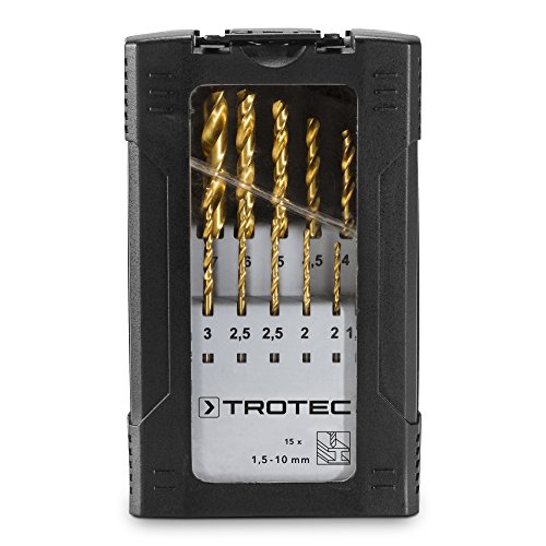 TROTEC HSS-Metallbohrer-Set (15-tlg.), 1,5 bis 10 mm Durchmesser - 2