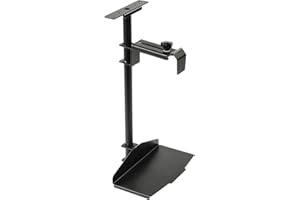 EUREKA ERGONOMIC Support PC sous bureau, support d'ordinateur pivotant à 360° réglable en hauteur et en largeur, support de processeur pouvant supporter jusqu'à 20 kg –Noir