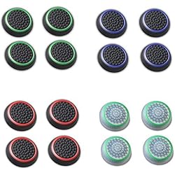 Fosmon (8 parejas / 16 Contar) Analog Controller silicona Palo Grips Cap Joystick Thumb Stick funda para PS4, PS3, Xbox One, y Xbox 360 - Fosmon empaquetado