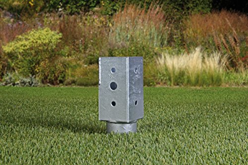 GAH-Alberts 208370 Einschraub-Bodenhülse für Vierkantholzpfosten – feuerverzinkt, 71 x 71 mm - 5