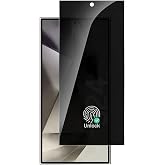 Coverzone Samsung Galaxy S24 Plus ile uyumlu Ekran Koruma 0,18 mm ultra ince Hayalet Gizlilik cam Hassas Parmak izi a&ccedil;ma &ouml;zel