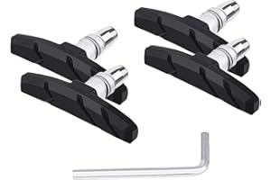 PLATTBK Patin de Frein vélo 2 Paires 70mm V-Brake Caoutchouc Durable Plaquettes de Frein No Noise pour Cycle VTT VTC Ville