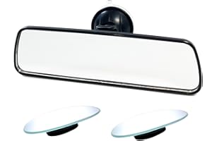 KITBEST Rear View Mirror for Driving Test, Driving Instructor Mirror, Extra Second Interior Car Rearview Mirror for Instructor Examiner Passenger Learner Driver (Bonus 2 PCS Blind Spot Mirrors)