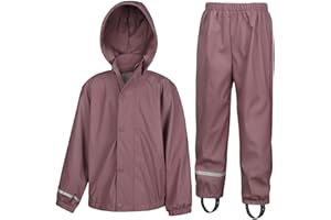 HAGOT Unisex Kids Rain Suit Waterproof Mud Suit Rainwear for Boys and Girls