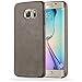 Produktbild Cadorabo Hülle für Samsung Galaxy S6 Edge - Hülle in Vintage BRAUN – Hardcase Handyhülle Schutzhülle aus Kunstleder - Schutzhülle Bumper Back Case Cover
