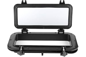 Ladieshow Oblò per Barche 4mm Oblò di Apertura Oblò Rettangolare in Vetro temperato Finestre Resistenti ai Raggi ultravioletti per Yacht da Barca 400x200mm