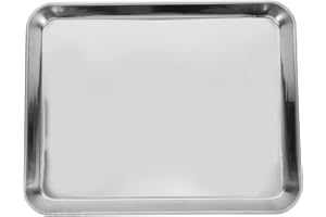 iplusmile Stainless Steel Tray for Medical Instruments, Flat Tray Medical Storage Tray Tattoo Tool Storage Plate Platter for Medical Instruments