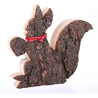 Holzdeko Eichhörnchen, Ausführung Rinde, Weihnachtsdeko, Holzeichhörnchen Weihnachten