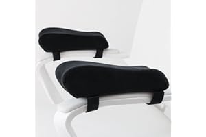 LargeLeaf Ergonomiczne ochraniacze na podłokietniki, poduszka na łokieć, ulga w nacisku, krzesło biurowe, fotel gamingowy, podłokietnik z pianką z pamięcią kształtu, 2-częściowy zestaw krzeseł (pianka z pamięcią kształtu)