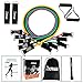 Produktbild dxrise Resistance Bands Sets mit 11 Teilen sind in 5 Stück stapelbaren Übungsschläuchen, Türankern, Griffen, Knöchelriemen und Tragetasche erhältlich. Workout Bands, Widerstandstraining, Physiotherapie, Home Workouts