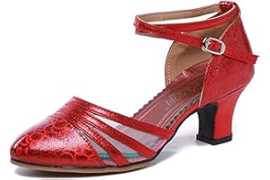 FM2018XSL Chaussures Danse Mode Femme en Maille Brillantes Talon 5,5cm Extérieur