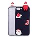 Produktbild Samsung iPhone 7 Plus iPhone 8 Plus Handyhülle, für iPhone 7 Plus Silikon Weihnachten Serie TPU, SevenPanda 3D Weihnachten Weihnachtsmütze / Weihnachtssocke / Weihnachtsmann Muster TPU Soft Haut Flexibel Haltbar Zurück Niedlich Gummi Stoßfest Bumper Ultra Slim Dünn Leicht Schutzfolie Hülle für iPhone 7 Plus / iPhone 8 Plus - Schwarz / Weihnachtsmann