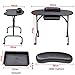 Black Manicure Table Nail Technician Desk, Foldable