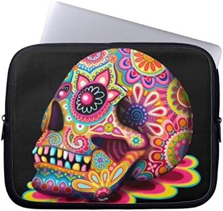 Geordiet Cool Art Sugar Skull Trendy Waterproof Neoprene Laptop Computer Sleeves 12"