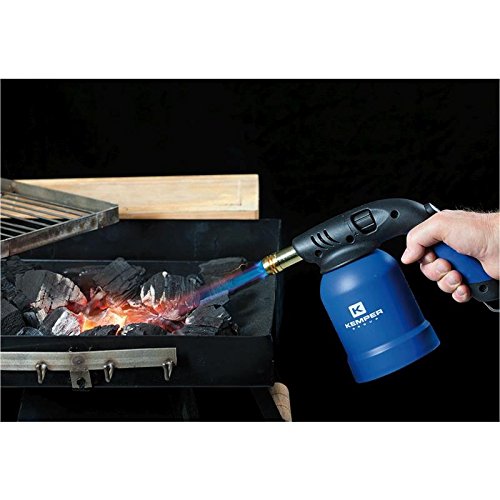 Kemper Lötlampe mit Piezo Zündung Lötbrenner Bunsenbrenner inkl. 4 x Gas Kartusche - 5