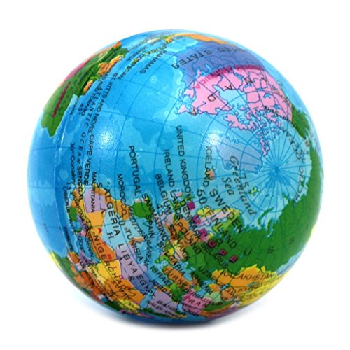 MMRM Mini Globe Squeeze Stress Ball Foam Hand Therapy Exercise Relaxable Ball