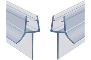 Flintronic Guarnizione Doccia Sottoporta 40cm, Perfetto per Porte in Vetro da 4-6mm, Guarnizione Box Doccia con Bordo in Gomma Extra Spesso, Prova di Perdite -per Tutti i Tipi di Doccia(2 Pezzi)