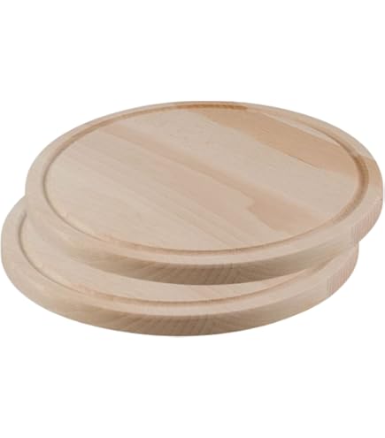 GRÄWE Snijplank van bamboe 25 cm, rond, met sapgoot