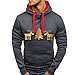 Produktbild Kapuzenjacke Herren UFODB Männer Weihnachtspullover Drucken Kapuzensweater Kapuzensweatshirt Streetwear Strickjacke Strickpullover Sweatershirt
