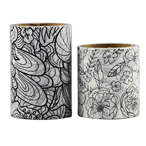 EDGEAM Washi Tape 3 piezas Cinta Adhesiva Banda Decorativa Masking Tape Colorante  Design-1 