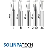 SOLINPATECH 900m-t Serisi 5&rsquo;li Lehim Ucu Seti &ndash; B, I, K, 3c, 2.4d U&ccedil; Tipleriyle Her Işleme Uygun