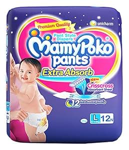 Buy MamyPoko Pants Extra Absorb Diapers, Large (Pack of 12
