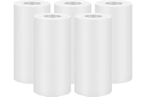 YIVNUIOL 5 PCS Thermal Paper Roll，57 X 30mm Mini Print Paper for for Portable Bluetooth Pocket Photo Printer(White, Non-Adhesive）