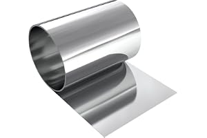 EFUTURETIME 304 rostfritt stålplåt 0,3 x 100 x 1 000 mm, rulle i rostfritt stål för reparation av industrimaskiner, hantverks