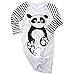 Newborn Infant Cotton Romper Cartoon Hug Baby Sleepwear White Panda 6-9 Month