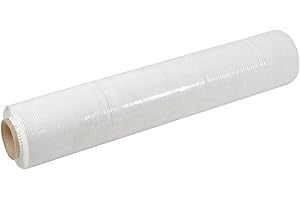 JRIA Multi Use Strong Pallet Wrap Cling Film | Heavy Duty Strong Pallet Wrap | Tear Resistant Stretch Film | Packaging for Removals & Warehouse Use | High-Quality Pallet Wrap 400mm x 250m (Clear, 1 Rolls)