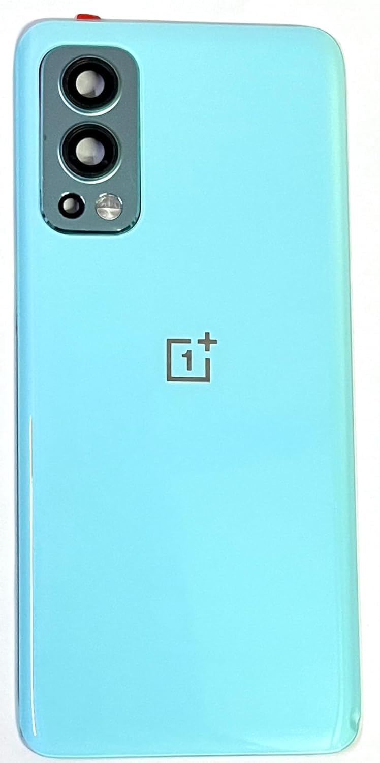 HNVIEW OG Back Glass Back Door Housing Panel Compatible for OnePlus Nord 2 5G : (with Camera Lens Fitting) Blue