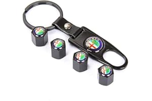 HENGYUESHANG Décoration De Bouchon De Valve De Pneu De Roue De Voiture, pour Alfa Romeo Mito 147156156159166 Giulietta Giulia GT Stelvio Car Styling