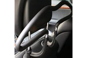 PERIWINKLUQ Cintres pour vêtements de voiture en similicuir Noir
