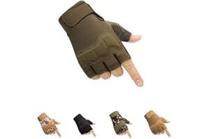 HYCOPROT Rękawice taktyczne na pół palca Outdoor Wojskowe rękawice motocyklowe Lekkie oddychające rękawice sportowe do jazdy na rowerze Airsoft Paintball Wspinaczka skałkowa