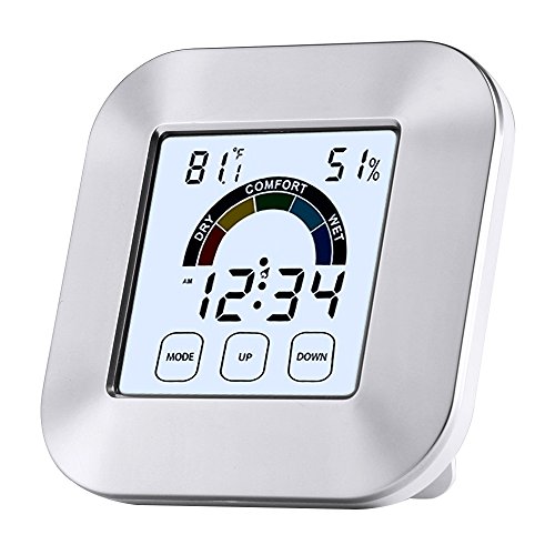 Preisvergleich Produktbild Eizurs Digitales LCD-Thermo-Hygrometer, leicht zu lesen, Feuchtigkeitsmessgerät des Raumtemperaturmessers (Batterien Nicht im Lieferumfang enthalten)