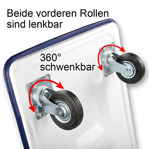 Plattformwagen Transportwagen mit umlegbarem Schiebebügel 150 Kg - 4