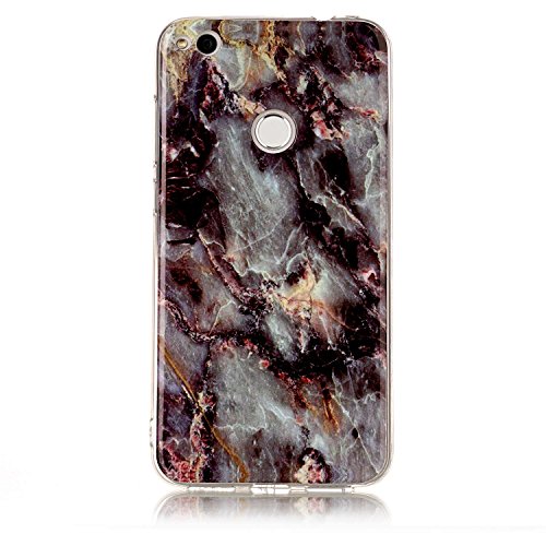 Huawei P9 Lite 2017 Case ,Huawei P9 Lite 2017 Marble Case , Cozy Hut Soft Back Cover for Huawei P9 Lite 2017 Silicone Case Ultra Thin Anti-Scratch Shock Proof Silicone Rubber TPU Bumper Protective Back Case Cover with Cool Marble Stone Print Pattern for Huawei P9 Lite 2017 - Gray marble