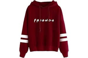 PANOZON Sudadera Friends Serie para Mujer Chaqueta Deportiva con Capucha Mangas Largas Estilo Casual Adolescentes