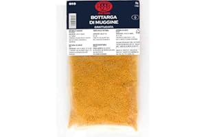 Bottarga de Mulet râpé Su Tianu Sardu 50g - Fait à la main en Sardaigne, Italie - œufs de mulet salés et séchés - Caviar de la Méditerranée - Production artisanale sarde certifiée Kosher