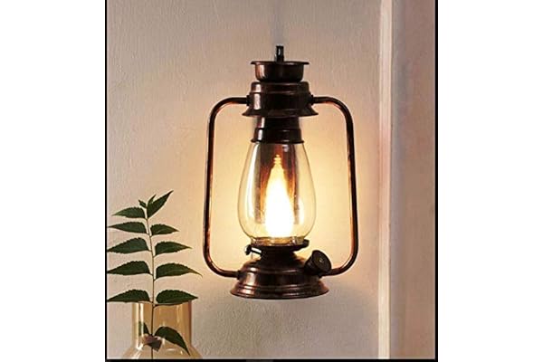 Carsten Wall Lamp Lighting, Golden Antic, Lantern, Corded Electric (Pack of 1, Without Bulb)