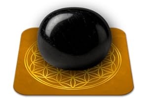 SENSUARI Pierre Tourmaline Noire Naturelle Polie 2-3 cm Qualité Premium | Protection, Ancrage et Sérénité | Fleur de Vie incluse | Guide Pratique & Méditation Offertss | Cadeau Zen Bien-être | 1 unité