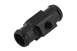 ‎KEENSO Keenso Motorrad Wassertemperatur Sensor Adapter, Aluminium Wassertemperatur Meter Manometer Joint Pipe Kühler Sensor Adapter mit 2 Schellen